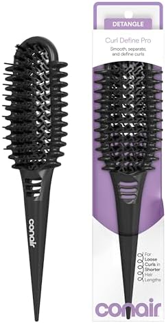Conair Curl Define Pro Detangling Hairbrush, Short, Loose Curls, Dual Vents by conair