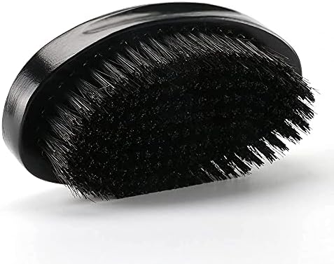 Premium Beech and Black Mix Bristle Wave Brush - Curved Medium Hard Brush for Men's Hair Styling - Image 7
