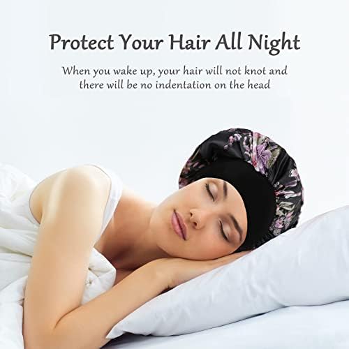 vidsel 4PCS Satin Bonnet, Bonnets for Women, Silk Hair Bonnet for Sleeping - Image 5