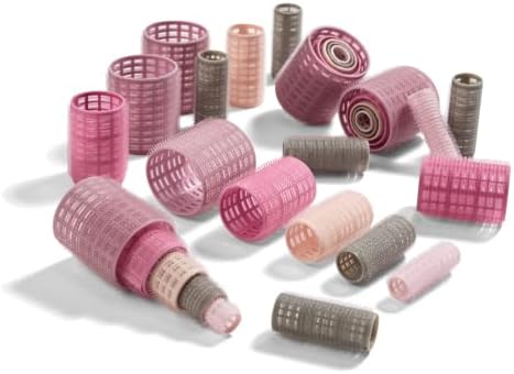 Conair Heatless Curls Hair Roller - 31 Count, Assorted sizes & Colors - Pink, Gray & Purple - Overnight Curl Rollers w/storage case by conair