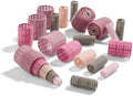 Conair Heatless Curls Hair Roller - 31 Count, Assorted sizes & Colors - Pink, Gray & Purple - Overnight Curl Rollers w/storage case by conair