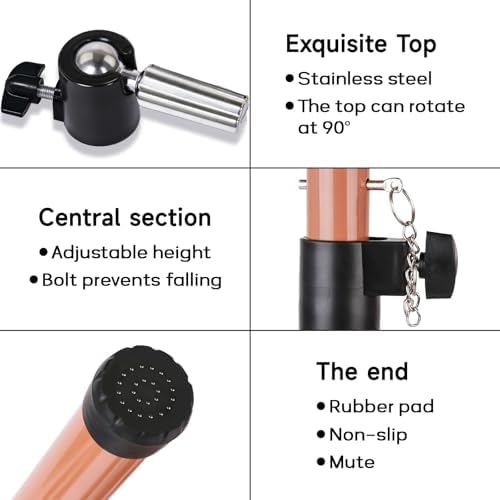 AliLeader Heavy Duty Wig Stand Tripod 55 Inch Mannequin Head Stand Adjustable Wig Head Stand Wig Tripod Stand for Training Heads and Canvas Block Head (Mannequin Head Not Included,Latte) - Image 3