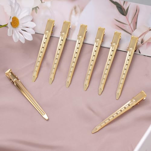 Bantoye 24 Packs Duck Bill Clips 3.35 Inch Metal Alligator Clip, Matte Gold - Image 5