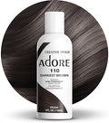 Adore Semi Permanent Hair Color, 110 Darkest Brown, 4 Fl Oz by Adore