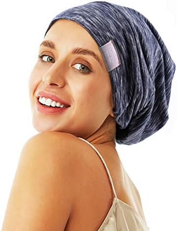 Beanie Sleep Hats Bonnet for Women Girls Curly Frizzy Hair Cover by ELIHAIR
