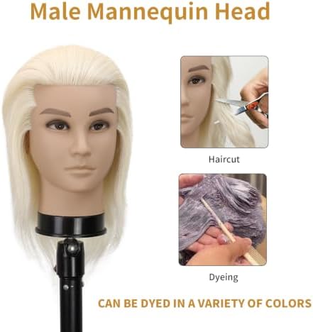 barber mannequin head male (White) - Image 4