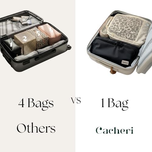 LARGE All in One Travel Toiletry Bag, Makeup Bag with Jewelry Compartment and Heat-Resistant Pocket for Hair Tools - Image 4