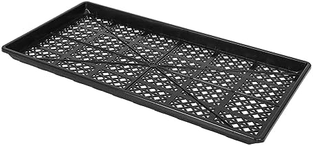 SUNPACK 10" x 20" Heavy Duty Mesh Plastic Seed Starting Tray, Black, 1" (Pack of 30) - Ensures Water Drainage and Aeration, Perfect for Greenhouses or Indoor Gardening - Image 2