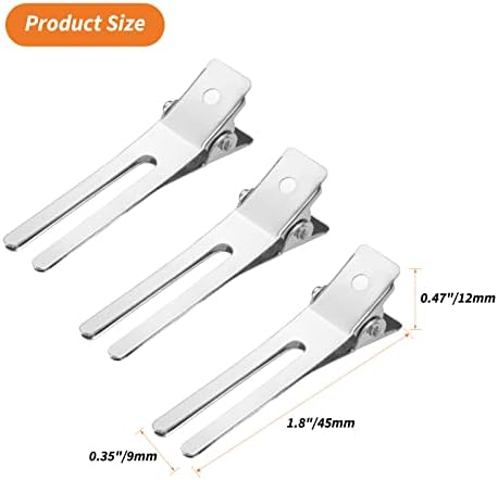 Gingbiss 60Pcs Double Prong Pin Curl Clips, 1.8 inch Duck Billed Hair Clips - Image 3