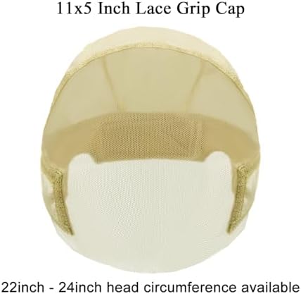 2 Pcs Wig Grip Cap for Women, 4x5-11x5 Transparent Lace Front Wig Caps for Glueless Wig, Non Slip Adjustable Grip Cap for Keeping Wigs In Place, Beige - Image 3