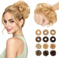 Messy Bun Hair Pieces Human Hair, Wavy #18P613 by SLEEKALON
