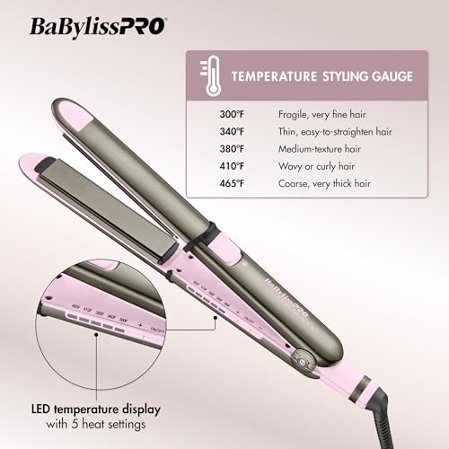 BaBylissPRO Nano Titanium Prima Ionic Hair Straightener – Professional Flat Iron & Curling Iron in One for Stylists, Pro Styling Hair Tool - Image 4
