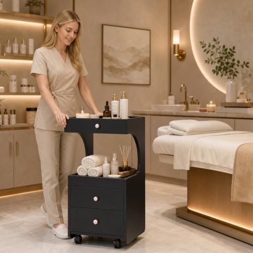 Salon Trolley Cart, Esthetician Cart for Beauty Salon Spa Barbershop - Image 2
