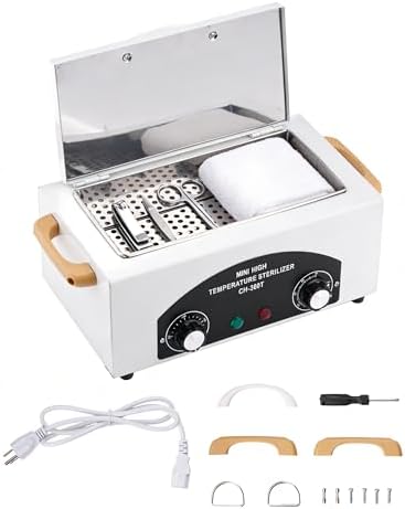 High-Temperature Cleaning Box for Metal Tools, 1.5L Capacity Dry Heat Nail Tool with Adjustable Timer 110V 300W, 122℉-428℉ Cleaning Cabinet for Nail Salons, Dentals, Barbers & Home Use by FAITIO