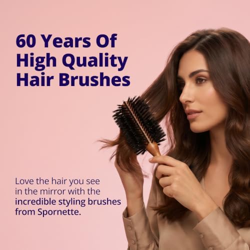 Spornette Deville Boar Bristle Round Brush for Women - Round Hair Brush for Blow Drying, Curling & Styling - Adds Shine, Volume & Lift to All Hair Types (2 Inch) - Image 7