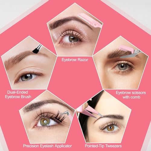 17 in 1 Eyebrow Kit, Tweezers for Women Facial Hair - Image 6