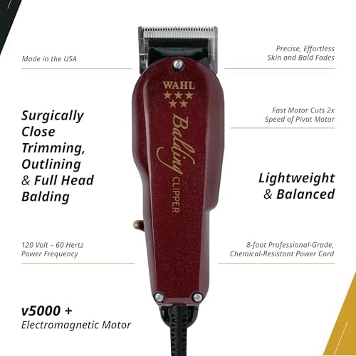 Wahl Professional 5 Star Balding Corded Clipper, Ultra-Close, Model 8110 - Image 4