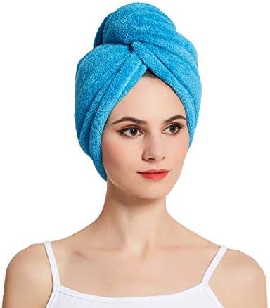 HOPESHINE Hair Drying Towel Twist Women's Soft Shower Microfiber Towels for Hair Turban Wrap Fast Drying Ultra Absorbent Cap Great Gift for Women (3-Pack Dark Grey+Grey+ Sky Blue) - Image 5