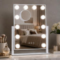 Vanity Mirror with Lights, Dimmable Desk Mirror, 12 Bulbs, 16.4'' x 13.1'' by ZBOCAI