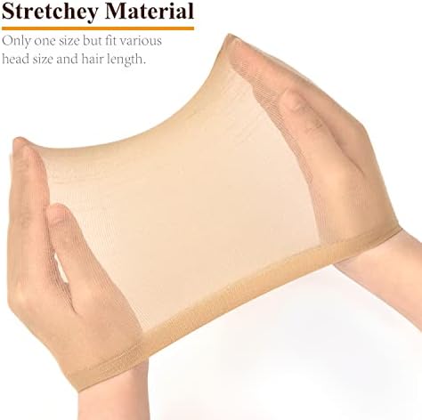 MORGLES Stretchy Nylon Wig Caps 6 Pack, Closed End Stocking Caps for Women - Image 4