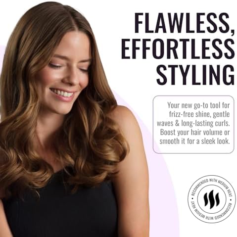 ERGO Ceramic Ionic Round Brush for Blow Out - Salon Quality Hair Brushes for Women - Roller Brush for Blow Drying, Wet and Dry Hair Styling, Volumizing Hair Care - ER43: 1.75" - Image 6