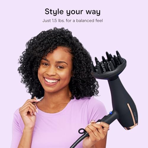 Conair InfinitiPRO Hair Dryer with Diffuser & Concentrator, 1875W, Black - Image 5