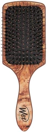 Wet Brush Paddle Hair Brush, Traditional Wood- Ultra-Soft IntelliFlex Detangling Bristles with AquaVent Design For Spreading Hair Treatments Evenly - Pain-Free Hair Brush For Women & Men by WetBrush