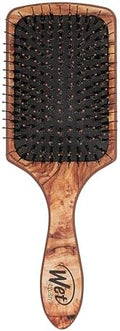 Wet Brush Paddle Hair Brush, Traditional Wood- Ultra-Soft IntelliFlex Detangling Bristles with AquaVent Design For Spreading Hair Treatments Evenly - Pain-Free Hair Brush For Women & Men by WetBrush