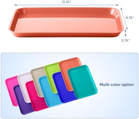 JMU 20 Pcs Persimmon Dental Procedure Tray Flat Tray Size B 13.25" X 9.75" - Image 4