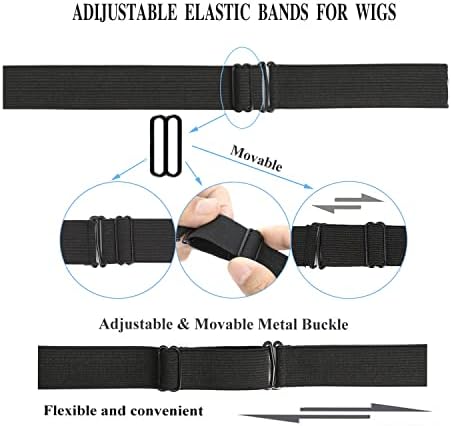 10 PCS Black Adjustable Elastic Bands - 12inch Wig Straps - Image 4