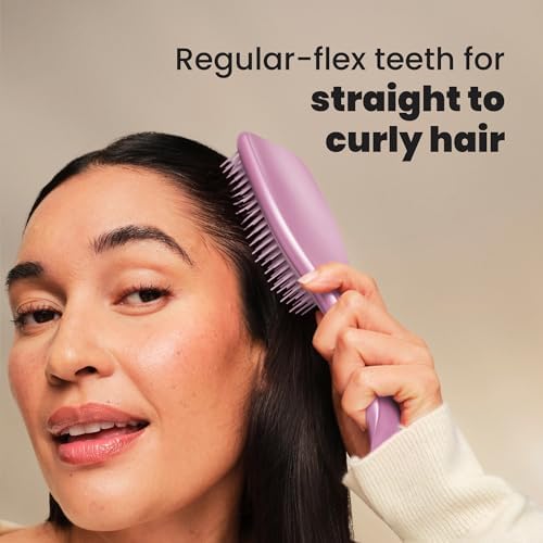 Tangle Teezer Chrome Ultimate Detangler Brush, Straight to Curly, Mauve - Image 5