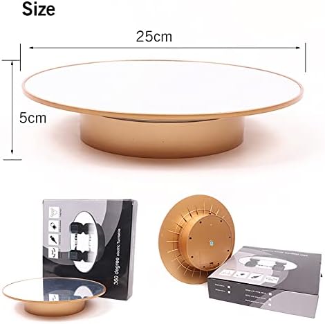 Motorized Rotating Display Stand - 25CM/8KG 360 Electronic Turntable for Mannequin Head & Wigs, 16''x14.5'' in, 25.6 Ounce - Image 2