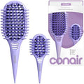 Conair Curl Define Detangler Brush Set, Large & Mini, Loose Curls, Purple by conair