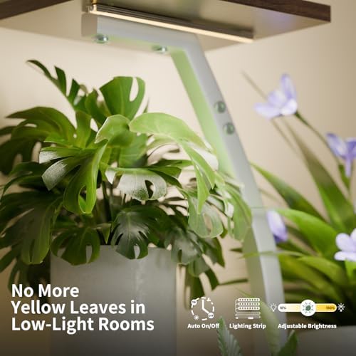 CODACE Plant Stand with Grow Lights - 50" Indoor Plant Shelf - Image 5