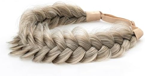 Synthetic Hair Braided Headband Classic Wide Strands Wedding Disorderly Fluffy Braids Wig Band Women Beauty Accessory - Image 5