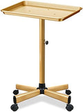 Colden Salon Tray, Salon Rolling Tray Cart with Wheels, Tattoo Tray Adjustable Color Tray（Gold） by Chetunju