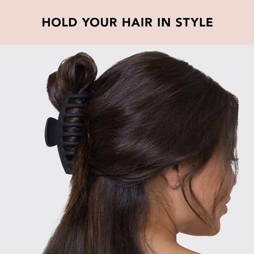 Kitsch Large Hair Clips For Women - Black & Tortoise, 2pcs - Image 4