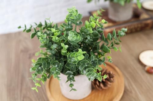 Der Rose 3 Pack Fake Plants Mini Faux Plants for Shelf Classroom Decor - Image 4