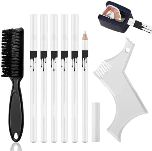 White Barber Pencil Set - Edge Hairline Razor Trace Pencils by Unknown