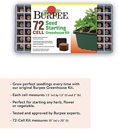 Burpee 72 Cell Seed Starting Kit with Greenhouse Dome and Coir Pellets - Image 4