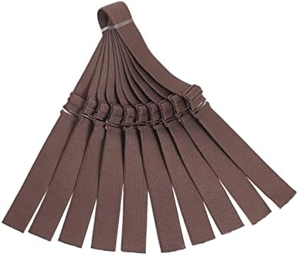 Adjustable Elastic Bands Straps For Wigs (Brown/10pcs) by JIUSERLU