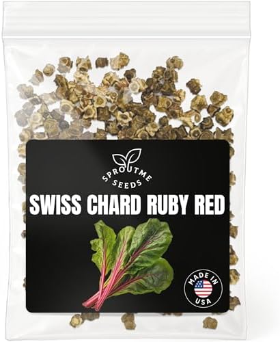 SproutMe Swiss Chard Ruby Red 300+ Seeds for Planting, Non-GMO Heirloom by SproutMeSeeds