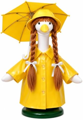 Yellow Raincoat Porch Goose Outfit, Wig & Umbrella Set, 4-Piece Kit by ZYIDBNG