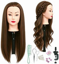 Mannequin Head for Braiding, 26" Cosmetology Mannequin Head with Hair by Yiifiulyn