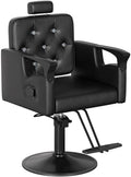 Barber Chair for Hair Stylists, Hydraulic Styling Chair with Heavy Duty Pump, 360° Swivel Barber Chairs with Reclining, Adjustable Headrest, Beauty Salon Equipment, 330 Lbs by Unknown