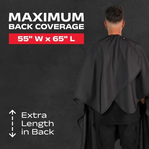 Barber Strong The Barber Cape Haircut Cover for Men, Hair Repelling and Static-Reducing Material, Water Resistant Fabric - Image 5