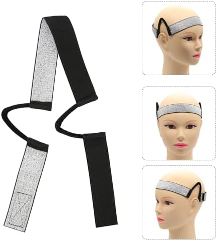 HINGTAI 3Pcs Double-Sided Velvet C-Shaped Ear Painless Wig Bands, Soft Painless Wig Band with Ear Cut Outs Tools, Comfortable Earless Melting Band Supplies Black Gold Silver - Image 4