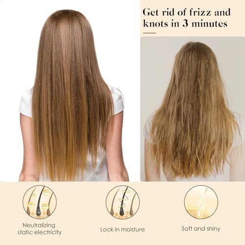 GAINWELL Hair Brush for Hair Growth, Bamboo Bristles Detangling Wooden Paddle Hair Brush for Massaging Scalp, All Hair Types Women Men Kids, Ergonomic Handle, Pointed Bristle - Image 2
