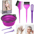 ROOHUA 8 Pcs Hair Dye Kit with Brush, Reusable Home Salon Color Hair Tools by ROOHUA