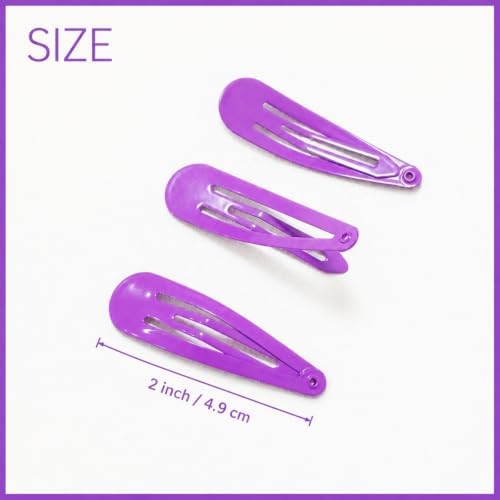 40 Counts Metal Snap Purple Hair Clips, 2 Inch Hair Barrettes for Women - Image 6
